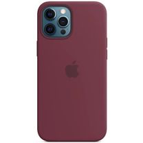 Чохол silicone Case with magsafe iphone 12 Pro Max Plum + стекло в подарок!