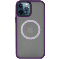 Чехол TPU+PC Metal Buttons with MagSafe iPhone 13 (6.1") - purple