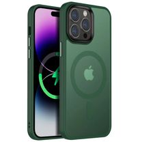 TPU+PC чохол Metal Buttons with MagSafe Colorful для Apple iPhone 12 Pro / 12 (6.1") (Зелений)