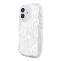 Чохол для iPhone 16 – Soft Waves (Bows & Pearls)