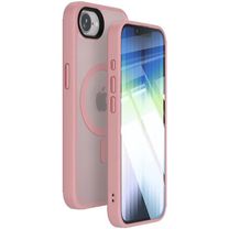 Чехол TPU+PC Metal Buttons with MagSafe Colorful для Apple iPhone 16e (6.1") (Розовый / Pink)