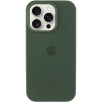 Чехол Silicone Case Full Protective (AA) для Apple iPhone 16 Pro Max (6.9") (Зеленый/Cyprus Green)
