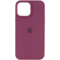 Чехол Silicone Case Full Protective (AA) для Apple iPhone 16 Pro Max (6.9") (Бордовый/Plum)