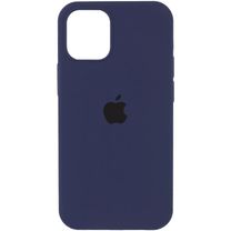 Чехол Silicone Case Full Protective (AA) для Apple iPhone 16 Plus (6.7") (Темно-синий/Midnight blue)