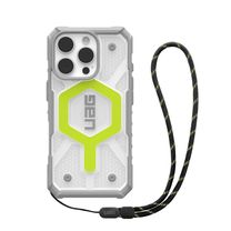 Чехол+ремешок UAG для iPhone 16 Pro, Pathfinder Clear Magsafe, Active Neon Lanyard (1144641bv01)