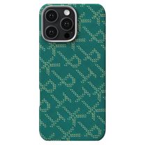 Чехол Pitaka Tactile Woven Case Monogram Green/Gold for iPhone 16 Pro (KI1601PTK)