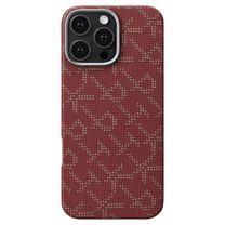Чохол Pitaka Tactile Woven Case Monogram Red/Gold for iPhone 16 Pro (KI1602PTK)