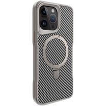 Чохол TPU+PC Metal Buttons with MagSafe iPhone Carbon Ring для Apple iPhone 15 Pro (6.1") (Сірий)