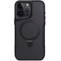Чехол TPU+PC Metal Buttons with MagSafe iPhone Carbon Ring для Apple iPhone 16 Pro (6.3") (Черный)
