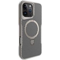 Чохол TPU+PC Metal Buttons with MagSafe iPhone Carbon Ring для Apple iPhone 16 Pro (6.3") (Сірий)