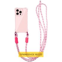 Чохол TPU CrossBody with straps для Apple iPhone 16e (6.1") (Pink)