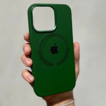 Чехол Silicone case Metal Camera with MagSafe (iPhone 14 Pro, Virid)
