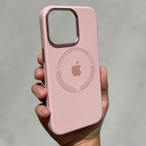 Чехол Silicone case Metal Camera with MagSafe (iPhone 13, Pink Sand)