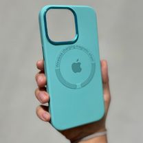 Чохол Silicone case Metal Camera with MagSafe (iPhone 13, Sea Blue)