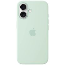 Чехол Silicone Case with MagSafe + Button iPhone 16 Aquamarine