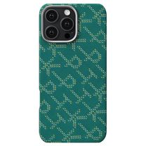 Чехол Pitaka Tactile Woven Case Monogram Green/Gold for iPhone 16 Pro Max (KI1601PTKP)