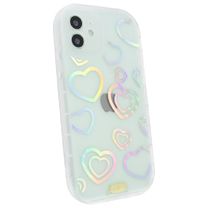Чехол Clear Rainbow Heart (iPhone 12, Big)