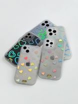 Чехол Clear Rainbow Heart (iPhone 12 Pro, Small)