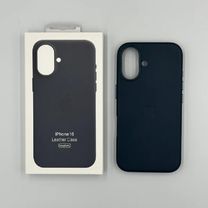 Чехол Leather Case with MagSafe iPhone 16 Blue