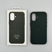 Чехол Leather Case with MagSafe iPhone 16 Green