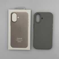 Чехол Leather Case with MagSafe iPhone 16 Light grey Чехол Leather Case with MagSafe iPhone 16 Light grey