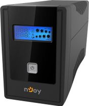 ДБЖ NJOY Cadu 650 (UPCMTLS665TCAAZ01B), Lin.int., AVR, 2 x Schuko, USB, LCD, пластик