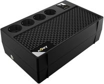 ИБП NJOY Renton 650 Plus (UPCSBLS665TRPCG01B) Lin.int., AVR, 4 x евро, 1 x USB Type A, 1xUSB Type C, пластик