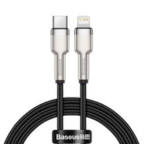 Кабель Baseus Cafule Metal Type-C to Lightning PD 20W (1m) (black) (CATLJK-A01)