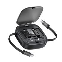 Кабель Acefast J3 USB + USB-C + Lightning Travel Set (Black)