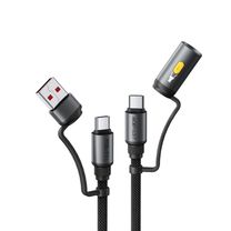 Кабель Acefast J5 USB + USB-C Multi-Function Led (Black)