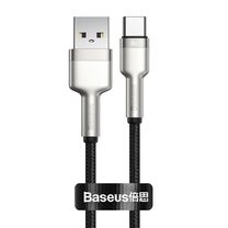 Кабель Baseus Cafule Series Metal Data Cable USB to Type-C 66W 0.25m Black (CAKF000001)