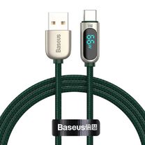 Кабель Baseus Display Fast Charging Data Cable USB to Type-C 66W 1m Green (CASX020006)