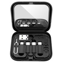 Набір перехідників адаптерів HOCO U114 Lightning Micro Type-C Treasure box чорний (16627)