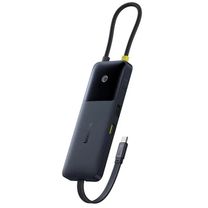 Переходник HUB Baseus OS Dual Fast Charging 6in1 (Type-C to HDMI4K@60Hz+2xUSB-A+3xUSB-C) (B0007090) (Cosmic Black) Переходник HUB Baseus OS Dual Fast Charging 6in1 (Type-C to HDMI4K@60Hz+2xUSB-A+3xUSB-C) (B0007090) (Cosmic Black)