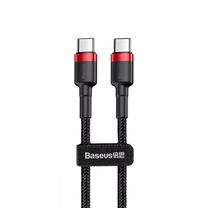 Кабель Baseus Cafule Type-C to Type-C PD 2.0 60W (1m) red/black