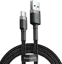 Кабель Baseus Cafule Cable USB For Type-C 3A 1m Gray+Black