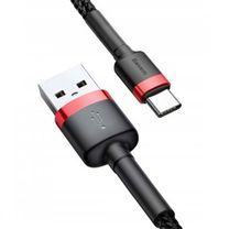 Кабель USB Type-C Baseus Cafule Cable USB For Type-C 2m Red/Black (CATKLF-C91)