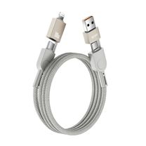 Кабель WIWU Wi-C051 Fast Charging Cable Raptor Series USB-A+USB-C to USB-C+Lightning 100W 2m