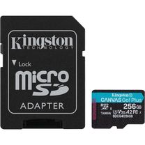 Карта пам'яті microSDXC (UHS-1 U3) Kingston Canvas Go! Plus 256Gb class 10 A2 V30 (R200MB/s, W-160MB/s) (adapter SD) (SDCG4/256GB)