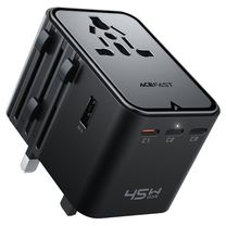 Сетевое зарядное устройство Acefast Z8 Gan 3xUSB (3xUSB-C + 2xUSB-2500W+PD45W) (black)