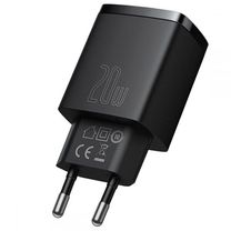 Сетевое зарядное устройство Baseus Compact Quick Charger 20W QC+ PD (1Type-C + 1USB) (black) (CCXJ-B01)