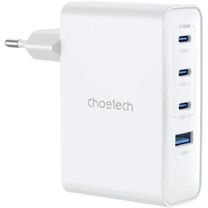 Сетевое зарядное устройство Choetech GaN PD 100W 4 Ports 3*USB-C+A Wall Charger White (PD9002)