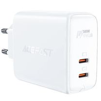 Мережевий зарядний пристрій ACEFAST A29 GaN Dual Port Series 2xUSB-C 50W White