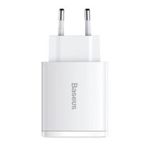 Сетевое зарядное устройство Baseus Compact Quick Charger 30W QC+ PD (1Type-C + 2USB) - white