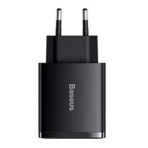 Сетевое зарядное устройство Baseus Compact Quick Charger 30W QC+ PD (1Type-C + 2USB) - Black