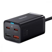 Сетевое зарядное устройство Baseus GaN3 Pro 65W (2 Type-C + 2 USB) + Кабель Type-C to Type-C 100W (1m) CCGP040101