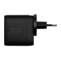 Мережевий зарядний пристрій Native Union Fast GaN Charger PD 67W Dual USB-C Port Black (FAST-PD67-BLK-INT)