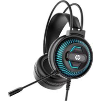 Наушники HP DHE-8001 USB+3.5mm LED Black (DHE-8001)