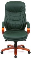 Крісло АКЛАС Валенсія Soft EX MB (Шкіра Lux LC Green) (00012422)