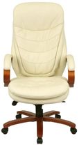 Крісло АКЛАС Валенсія Soft EX MB (Шкіра LC-F Beige) (00163341)